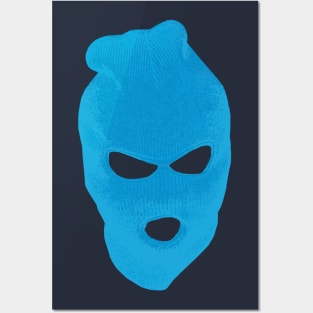BLANK FACE BLUE Posters and Art